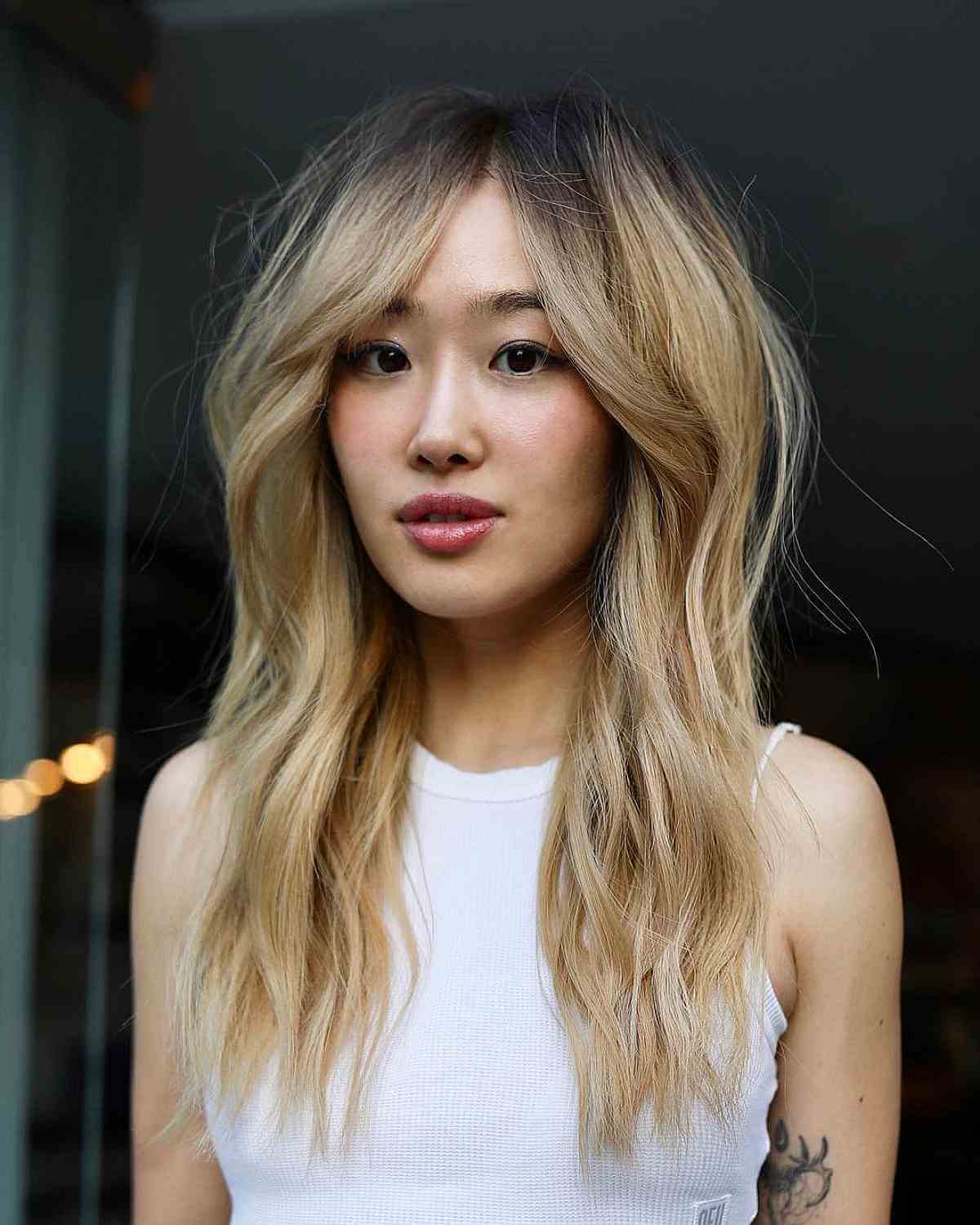 Blonde Balayage Layered Shag