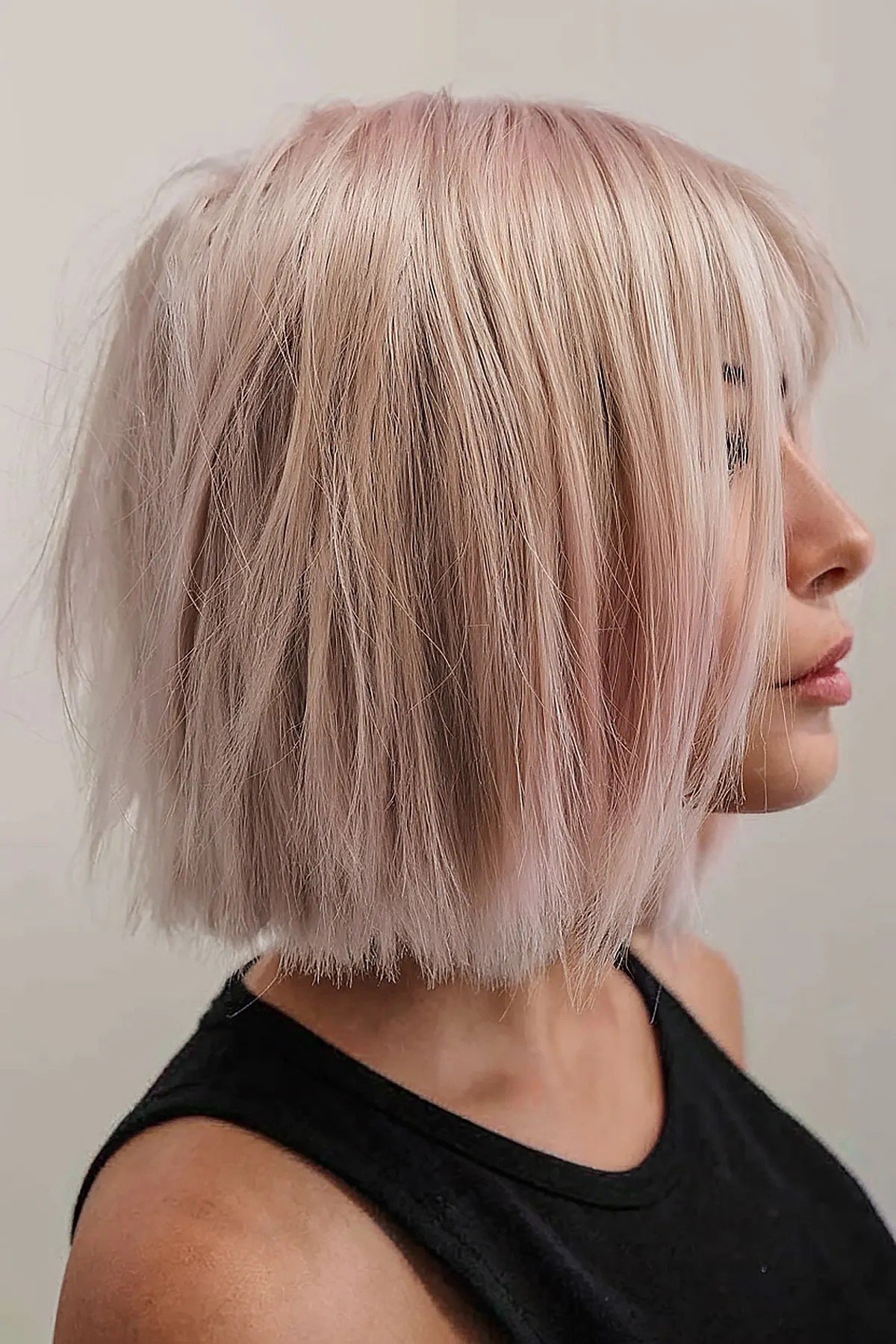 Choppy Blonde Bob with a Modern Edge