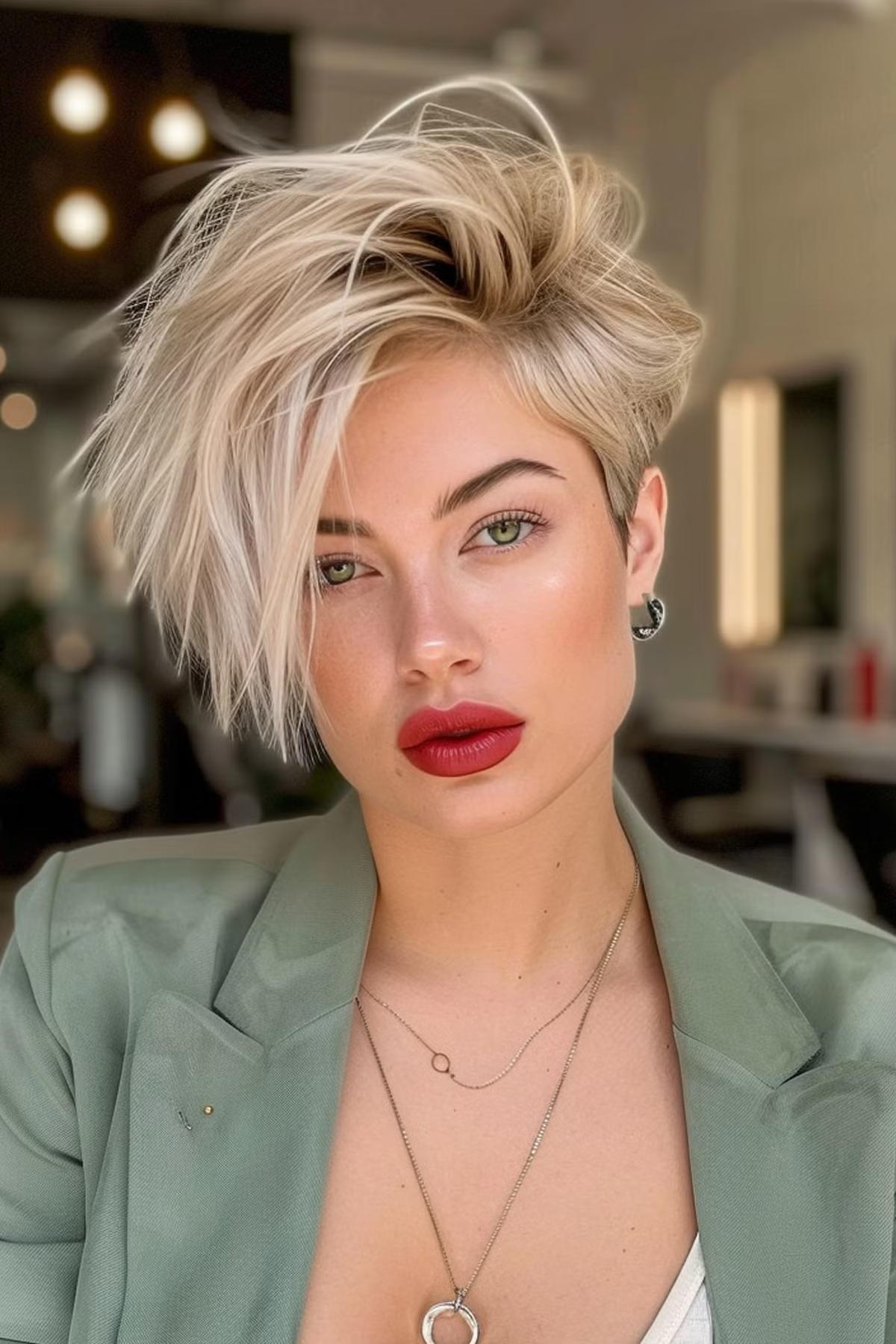 Edgy Pixie with Messy, Feathered Ends