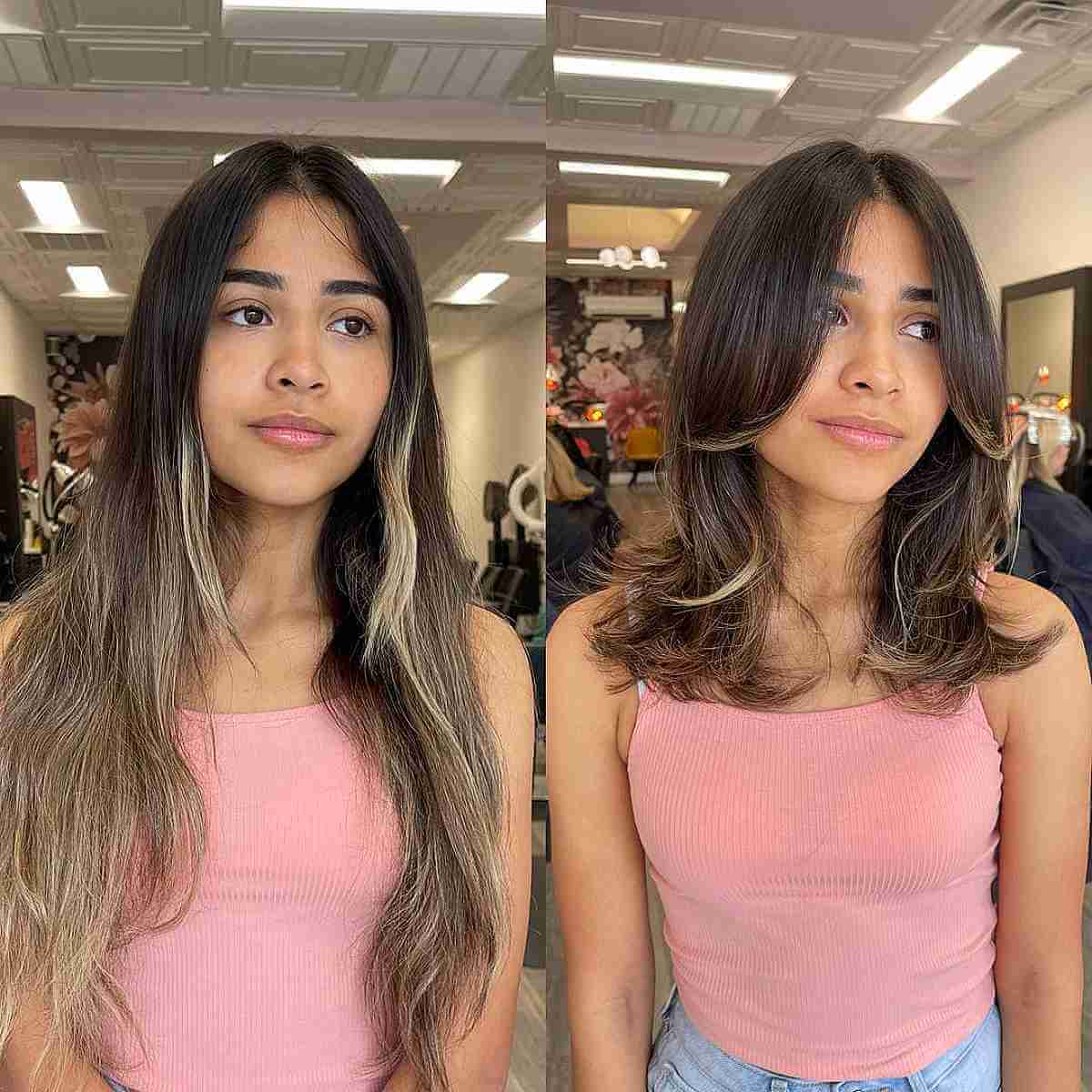 Full-Looking Swoopy Layers on Mid-Length Hair