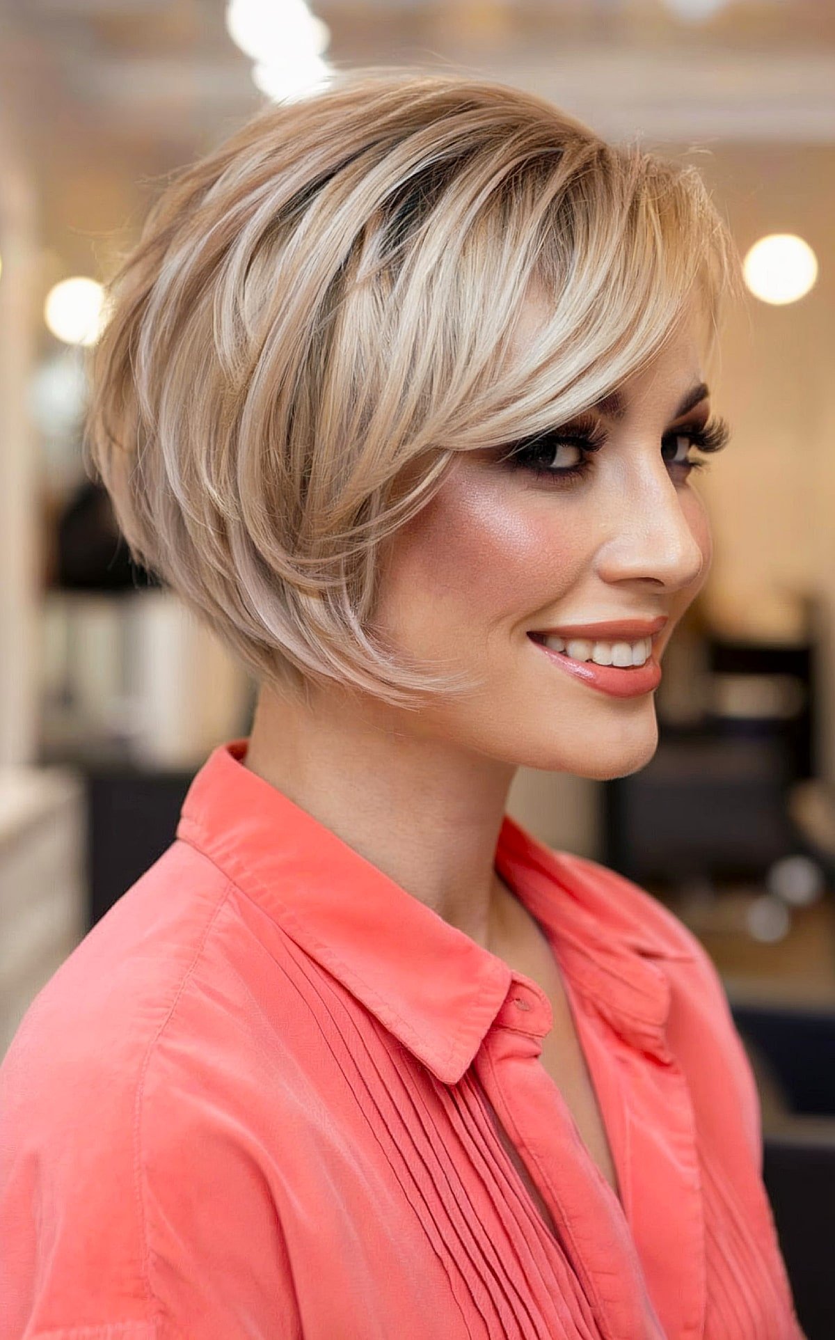 Inverted Bob with Side Bangs