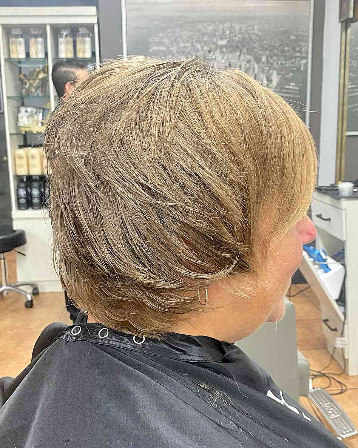 Layered Long Pixie Shag for Mature Women