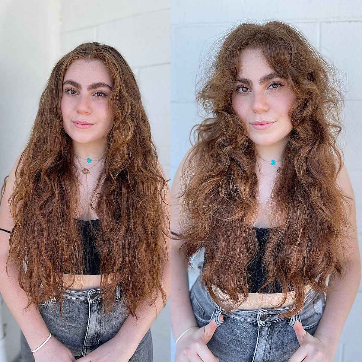 Long ‘70s Shag Haircut with Textured Layers 