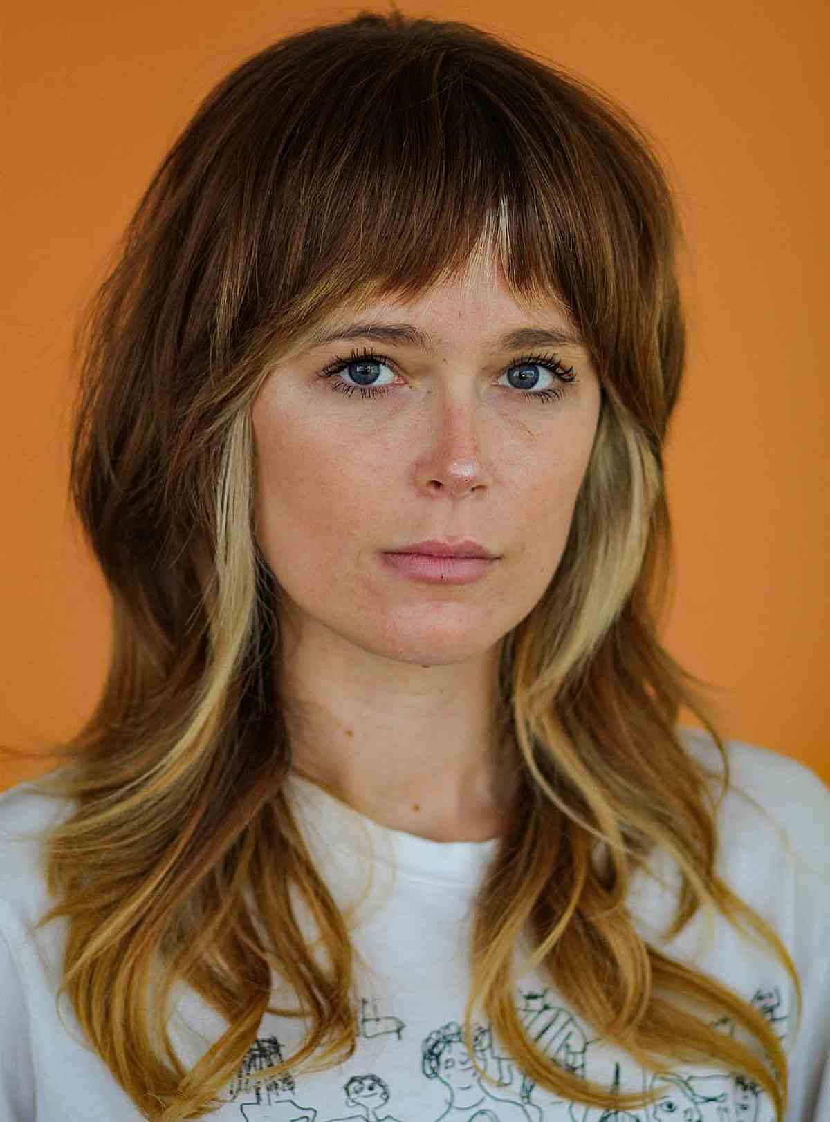 Long Layered Shaggy Mullet