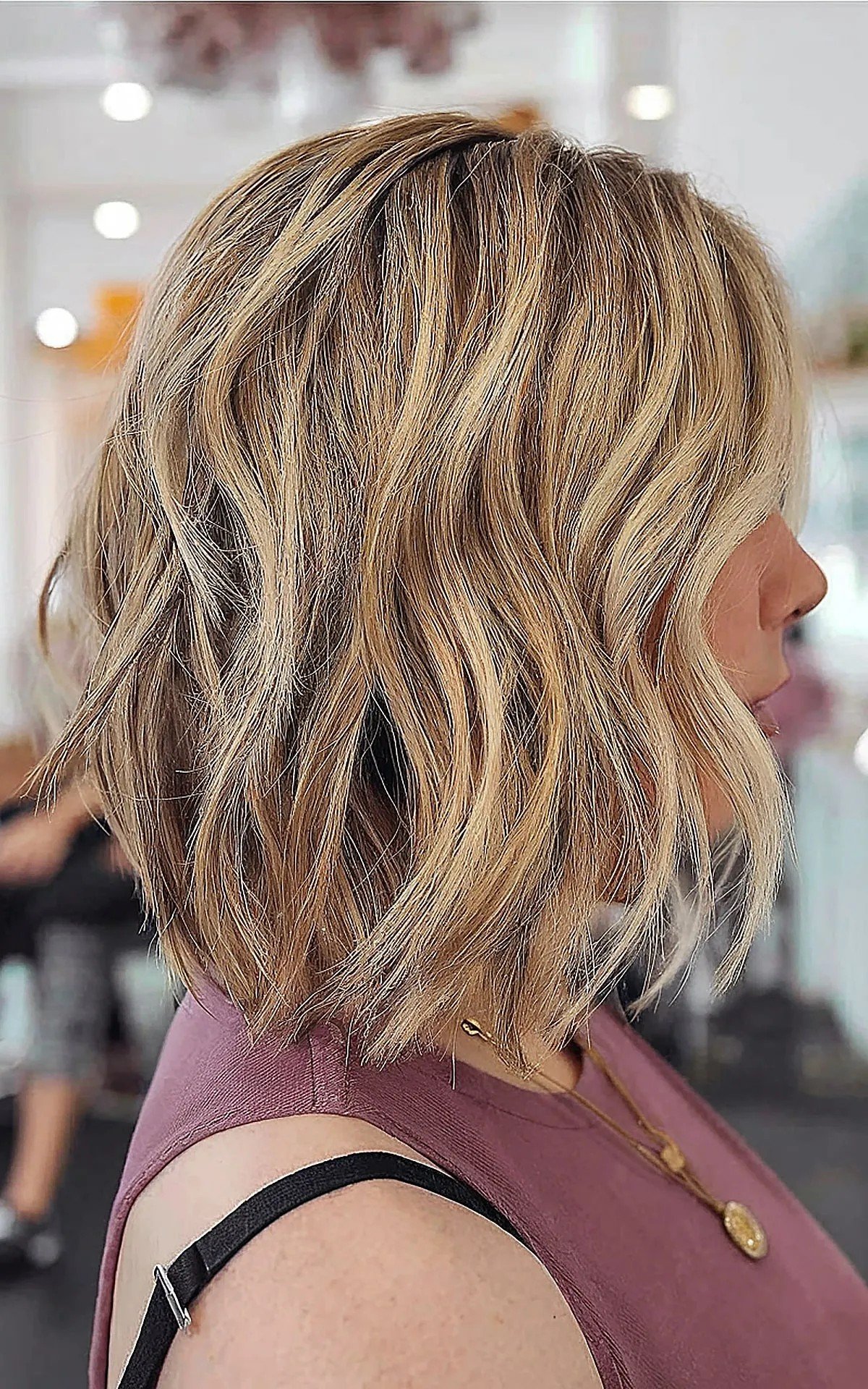 Modern medium choppy bob hairstyle