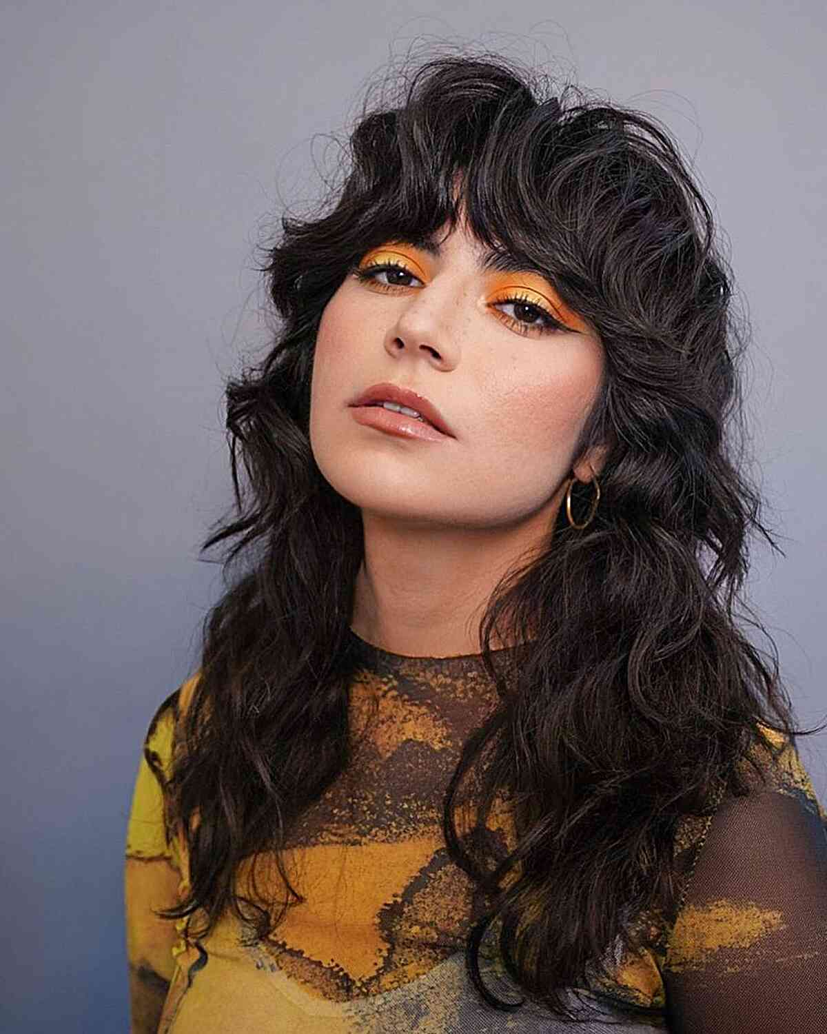 Shaggy Layers with French Bangs