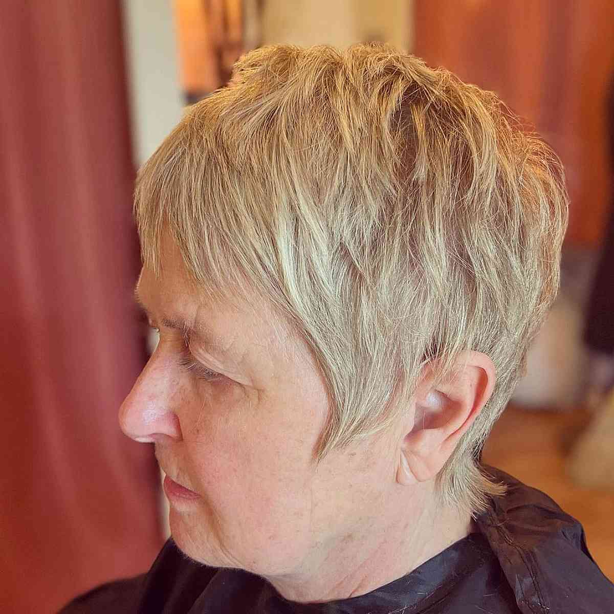 Shaggy Pixie for Older Women Over 60