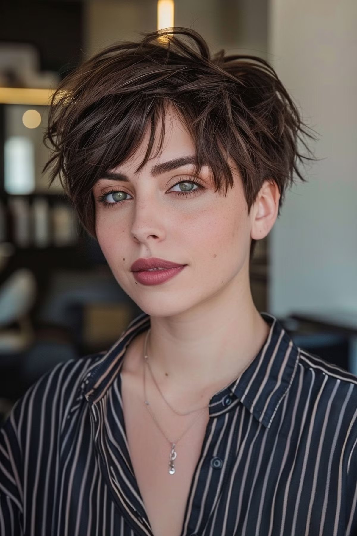Short Choppy Pixie with Bangs