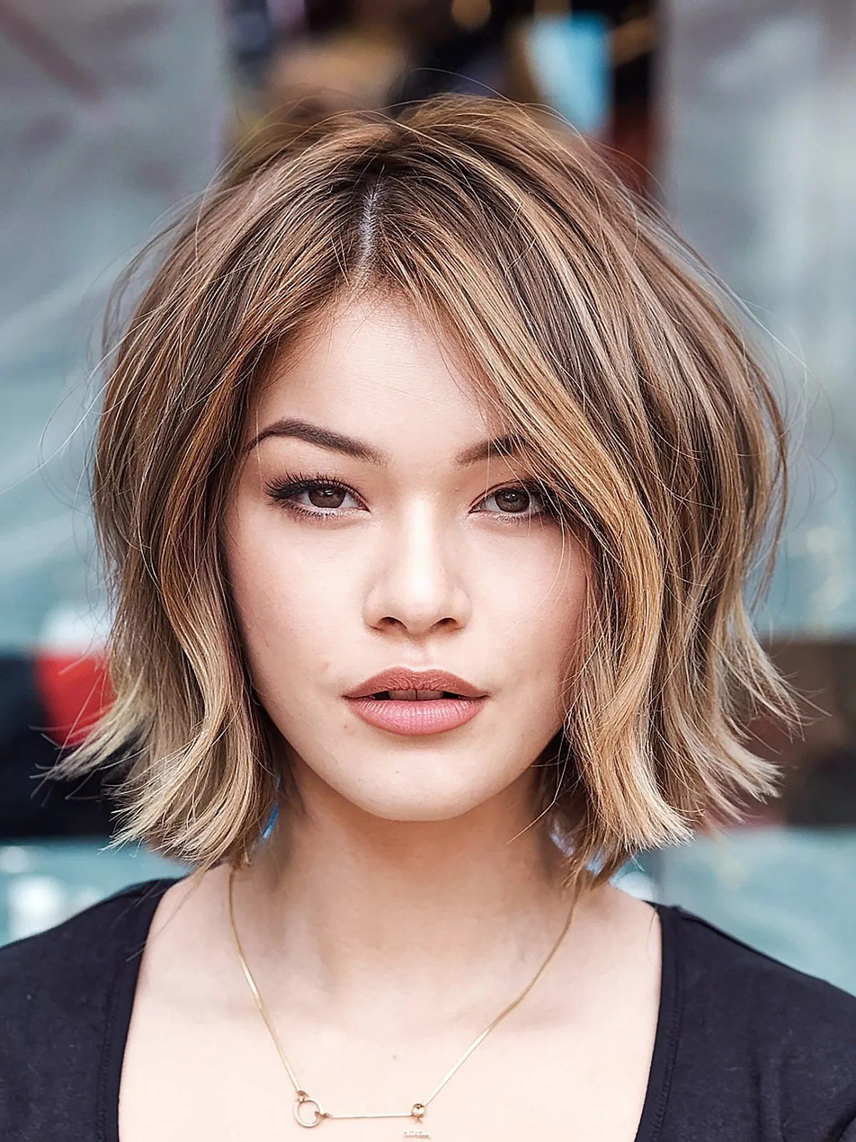 sweet chocolate brunette bob hairstyle