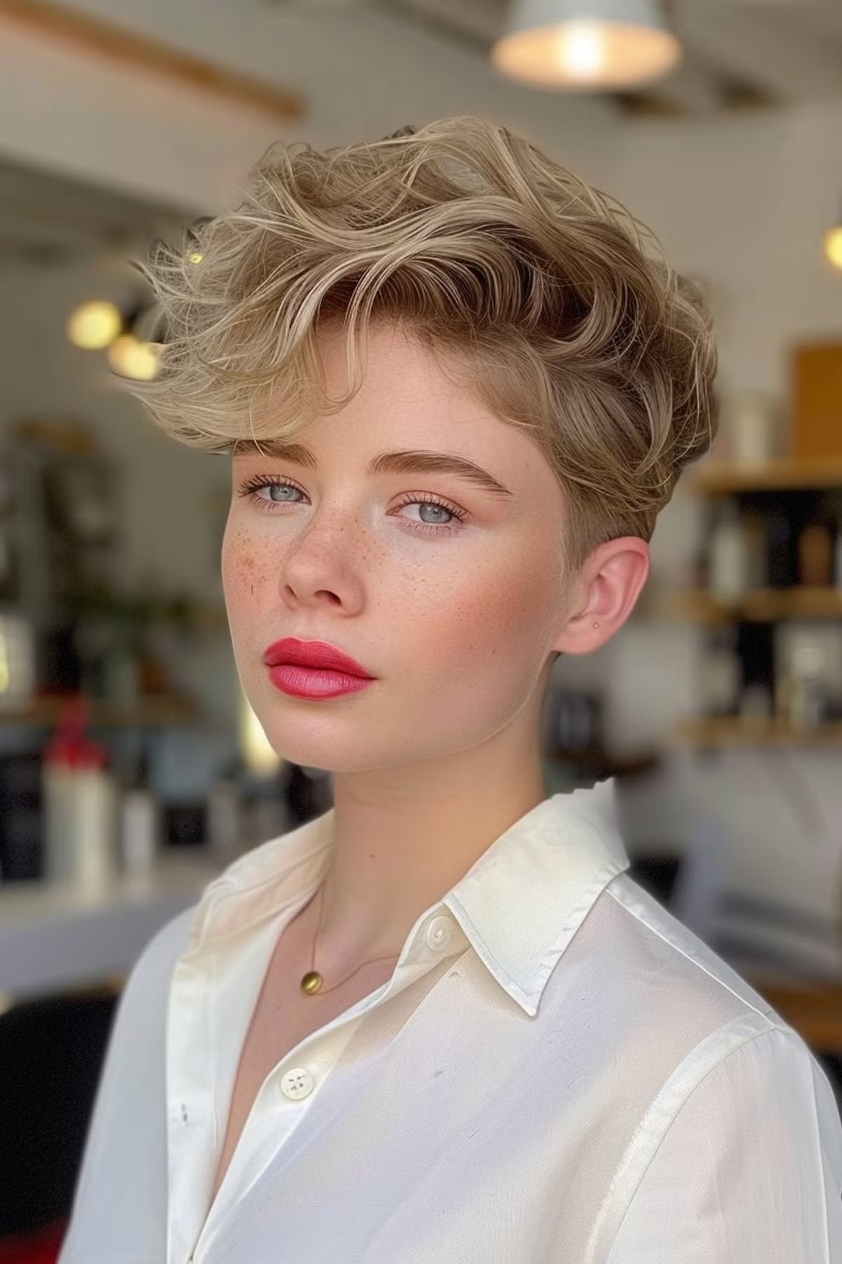 Tapered Pixie for Wavy Hair