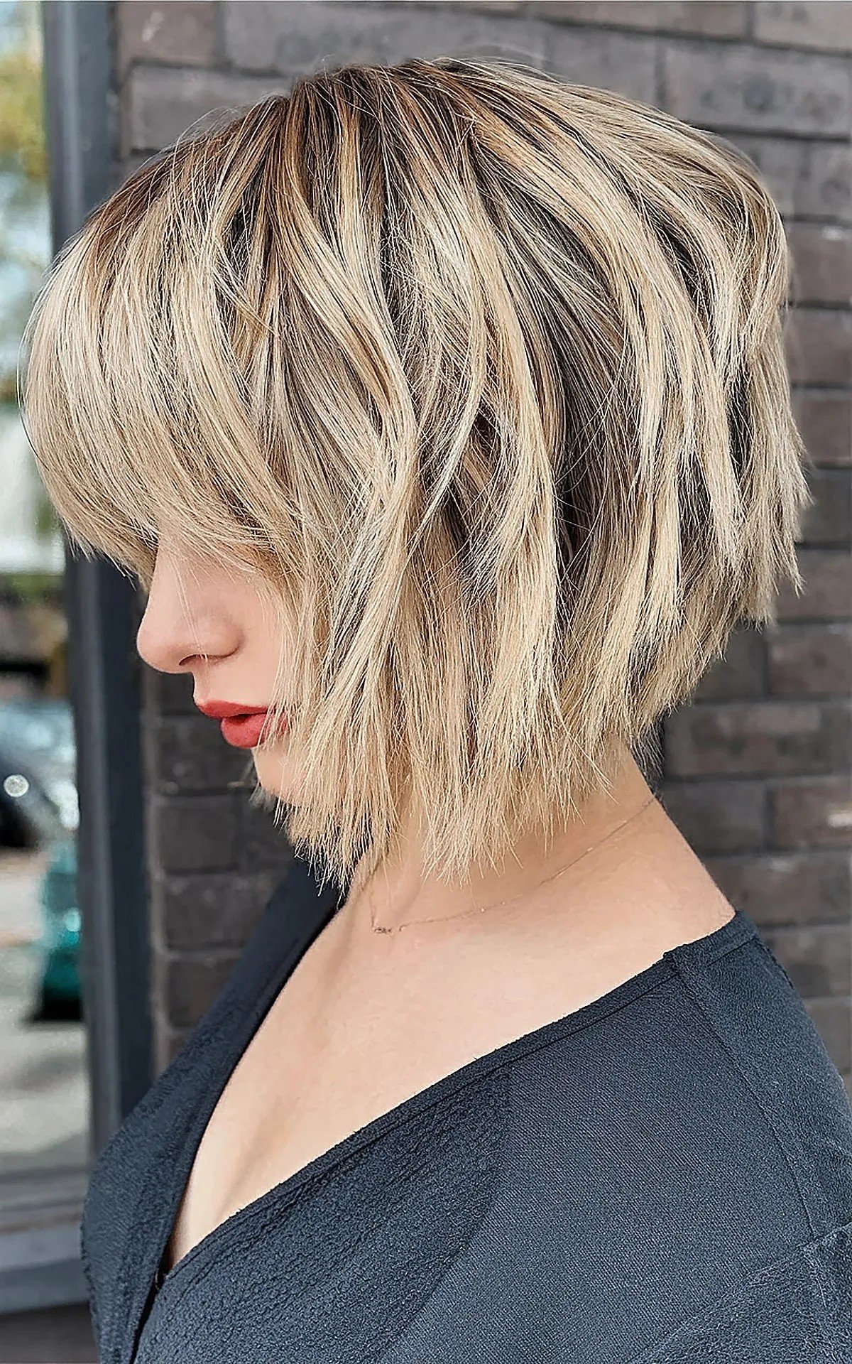 Textured Bob with Choppy Layers