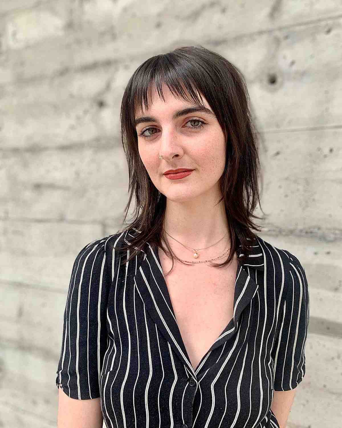 Textured Layers and Micro Bangs for Short to Medium Thin Hair