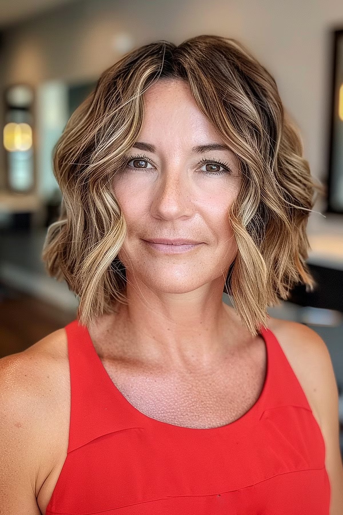 trendy short layered cut