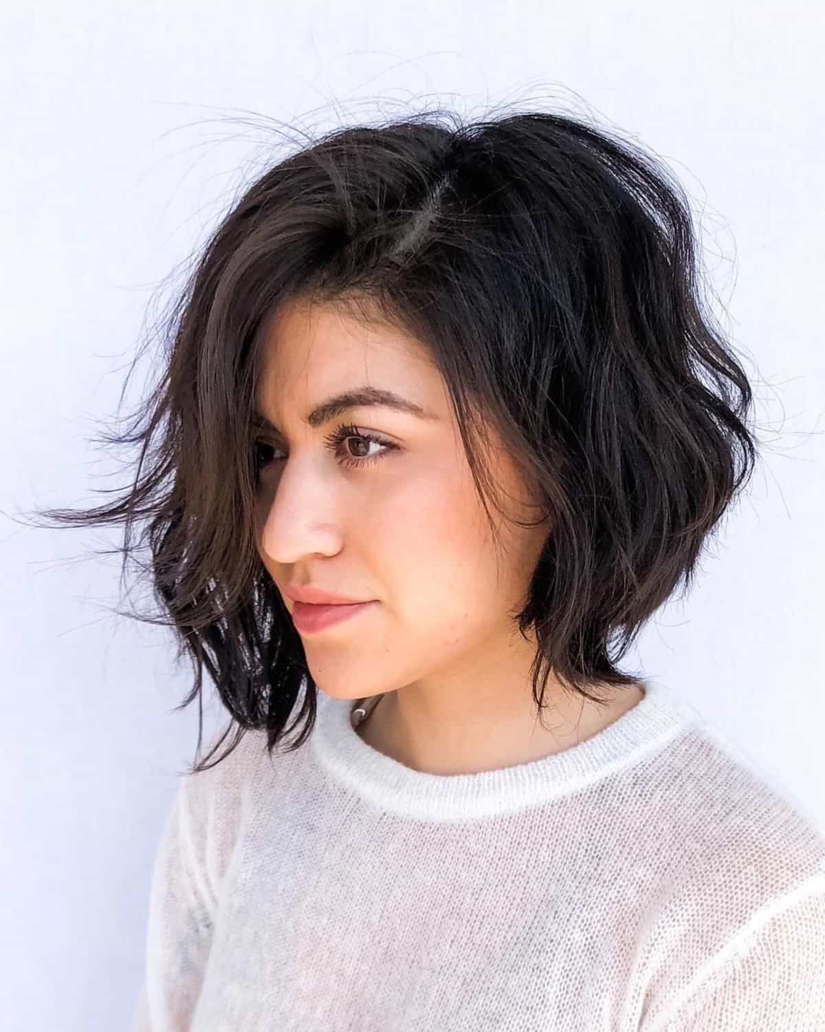 Undone choppy bob hairstyles