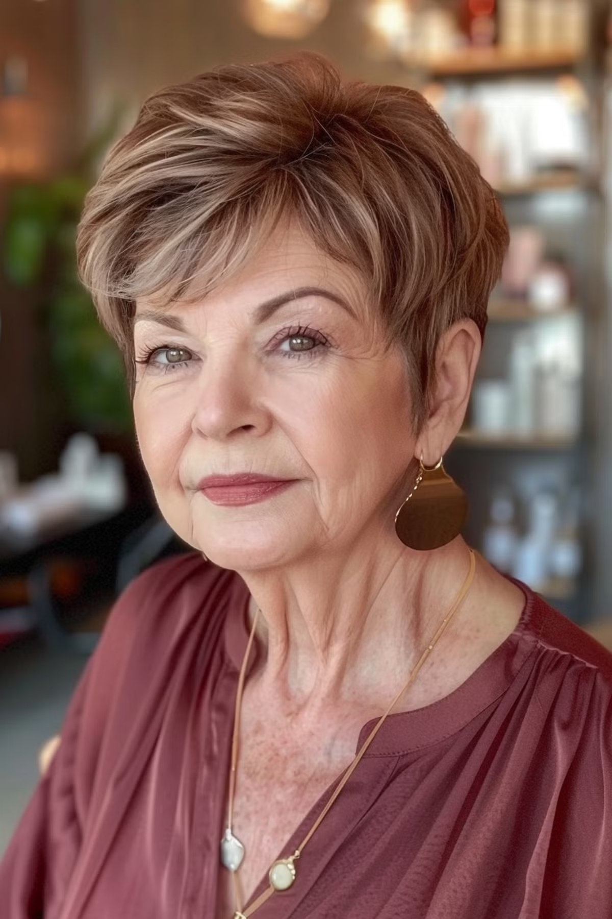 Youthful Short Pixie for Women Over 70