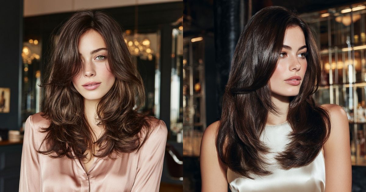 Brunette Shag Hairstyles Full of Texture, Depth, and Attitude