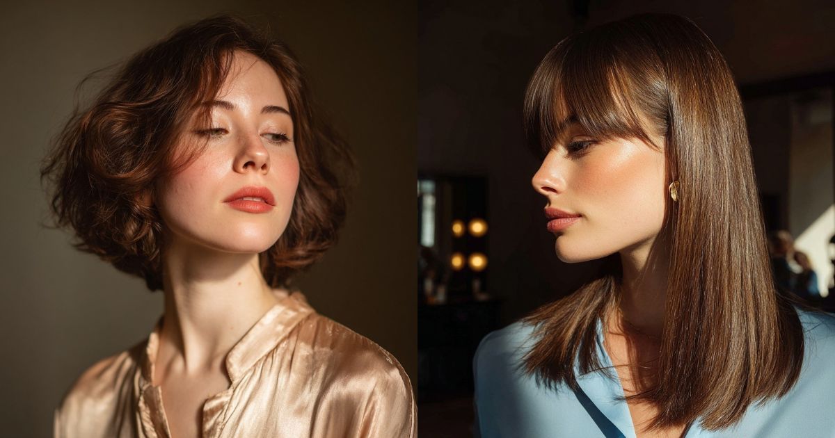 Dark Shade Hairstyles With Glass-Hair Shine