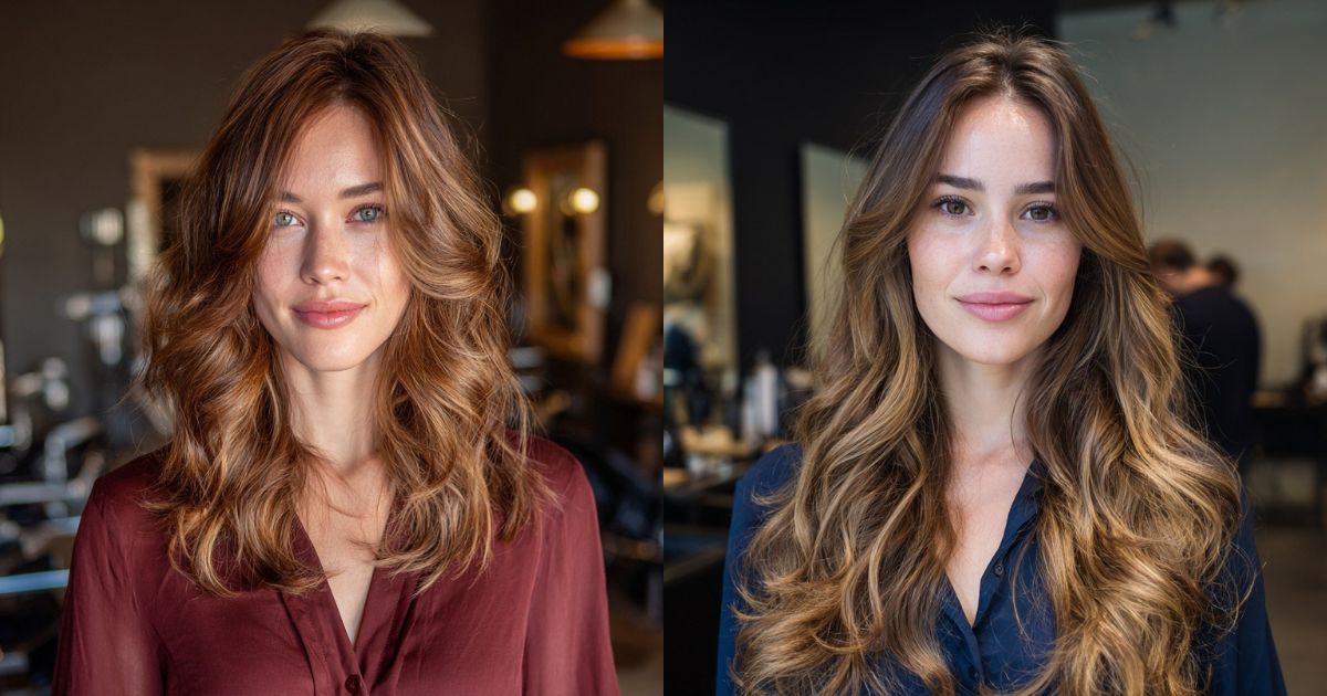 Honey & Caramel Shades Perfect for Shags and Curtain Bangs