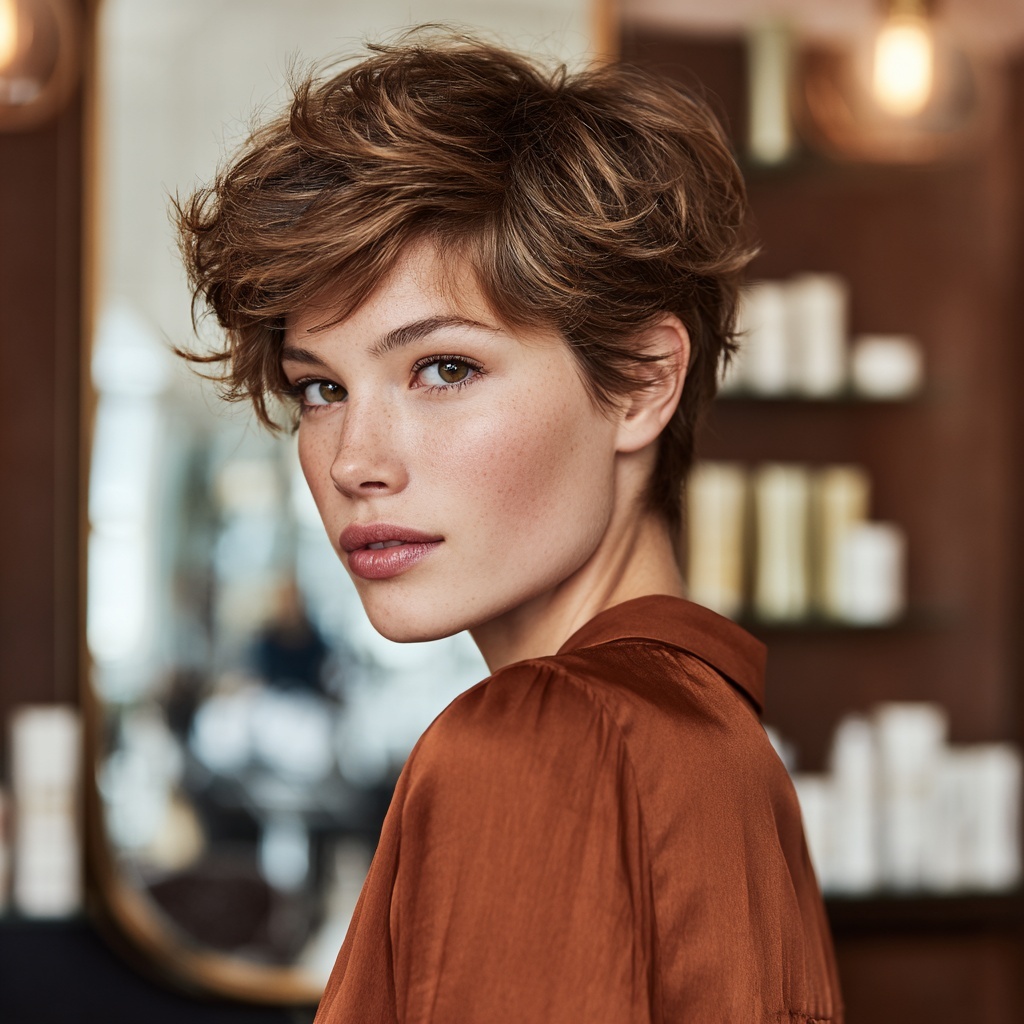 Air-Touch Pixie with Layered Lightness