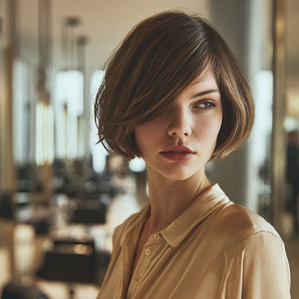 Angular Hybrid Bob with Clean Finish