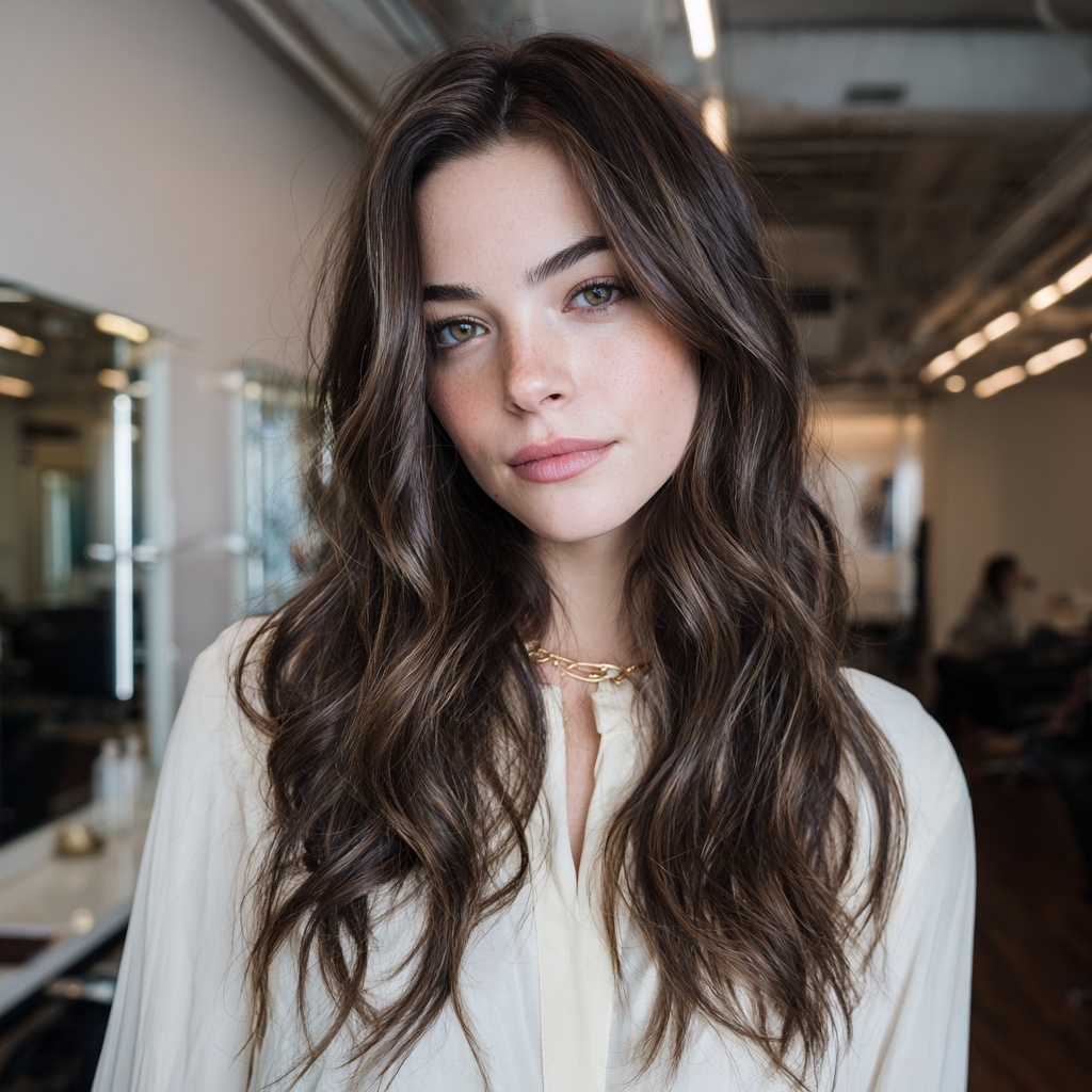 Ash Brunette Sweep for Effortless Balance