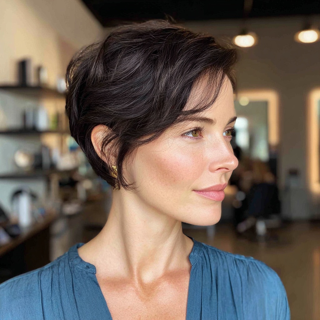 Asymmetric Pixie with Curved Detail