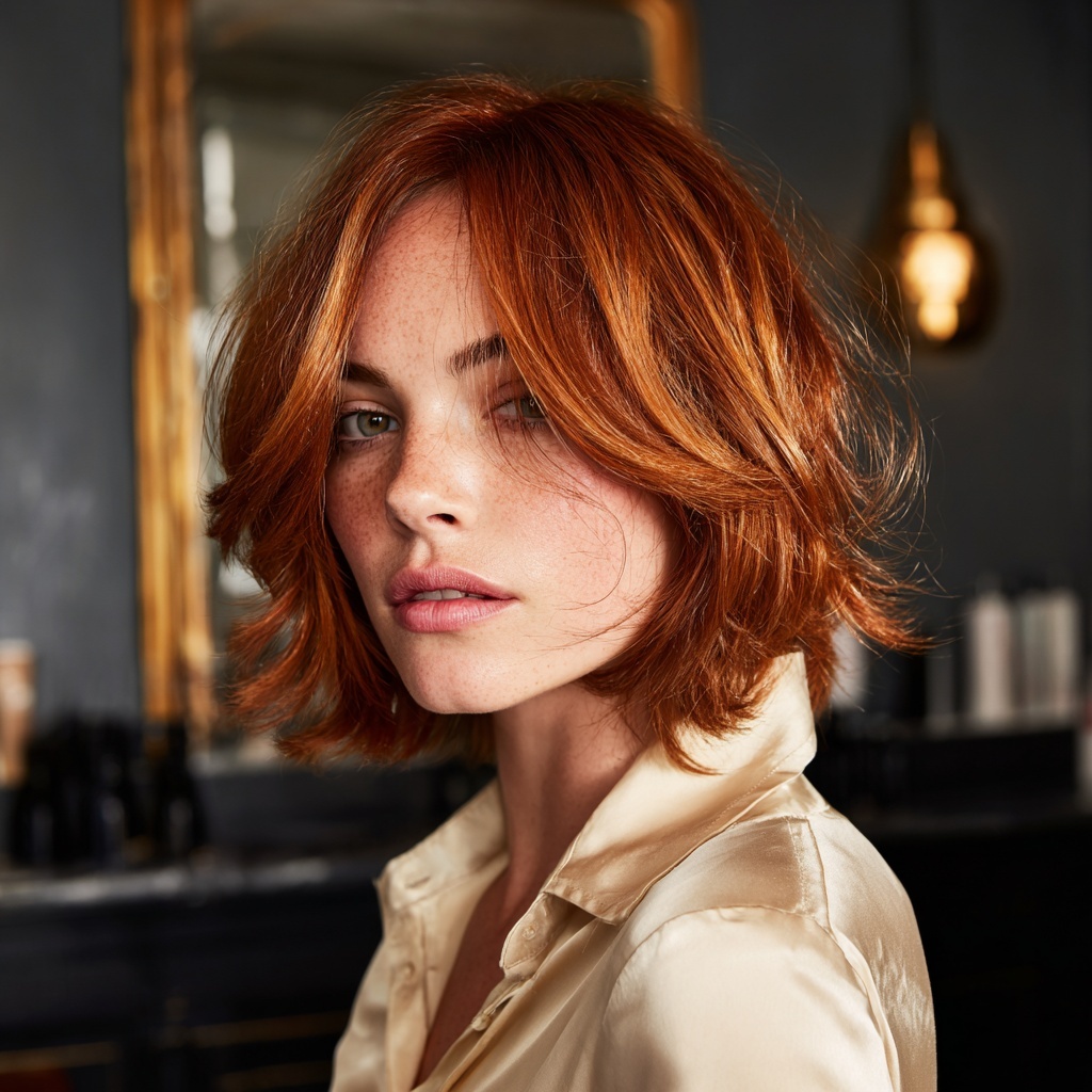 Auburn Bob styled on a Retro Revival Flip