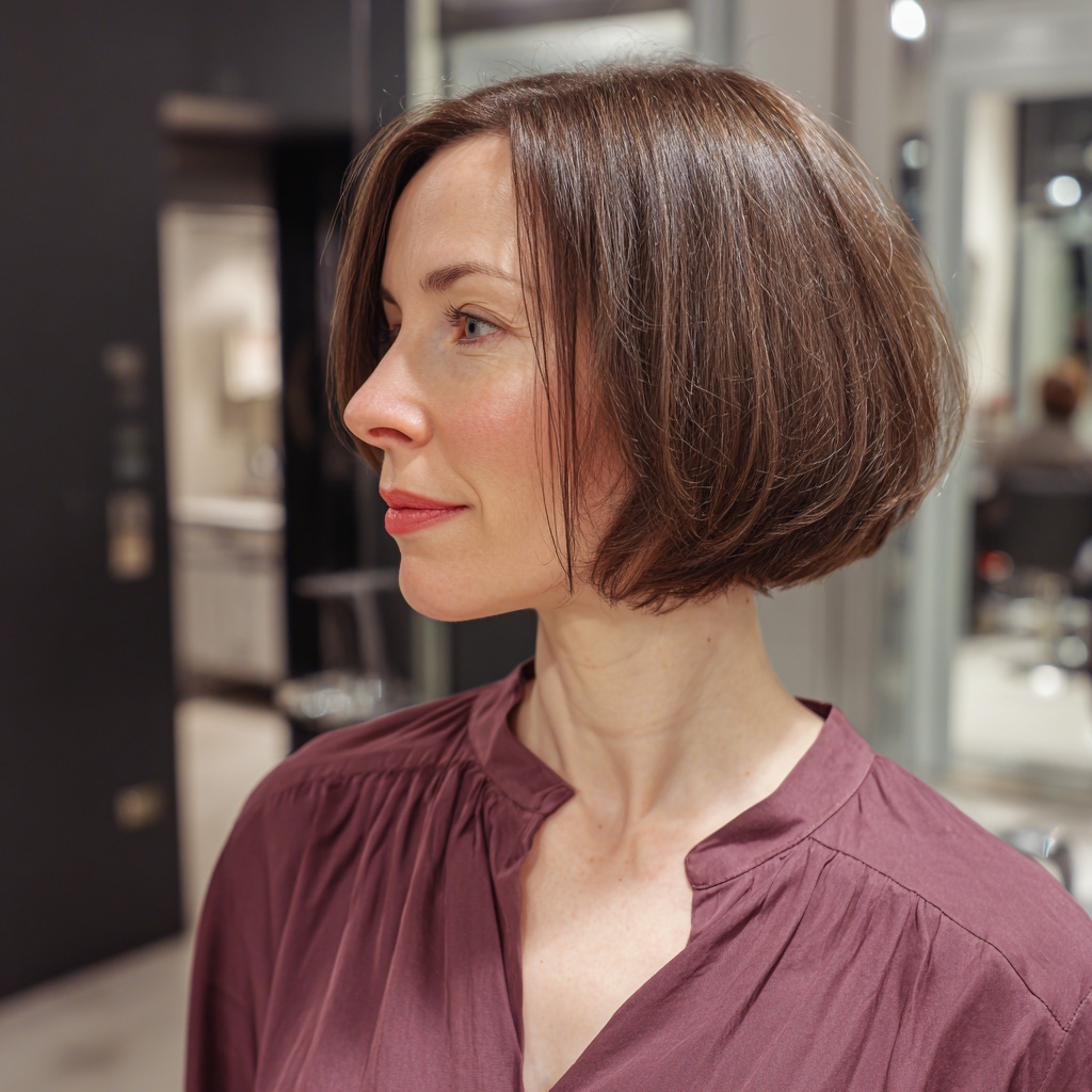 Balanced Center-Part Butterfly Bob with Symmetry