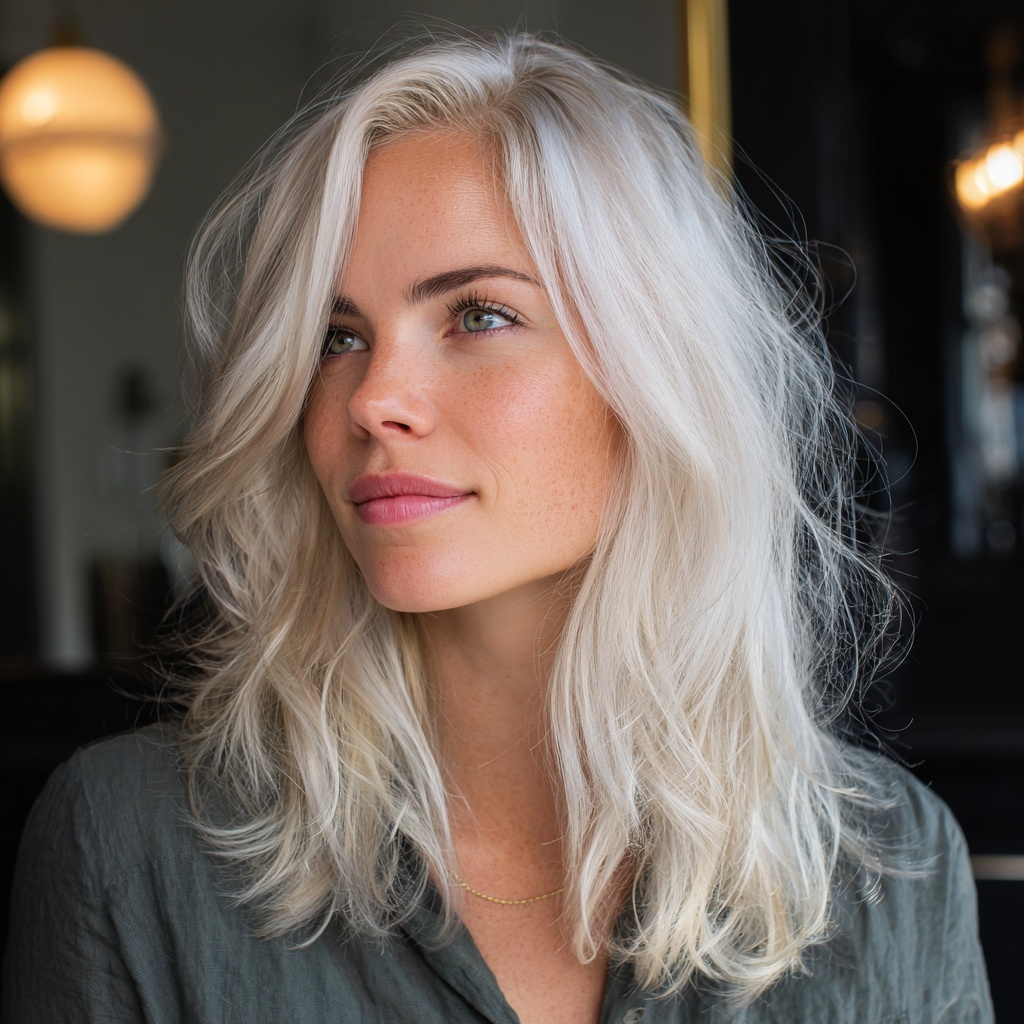 Beach Platinum Waves That Glow Under the Sun