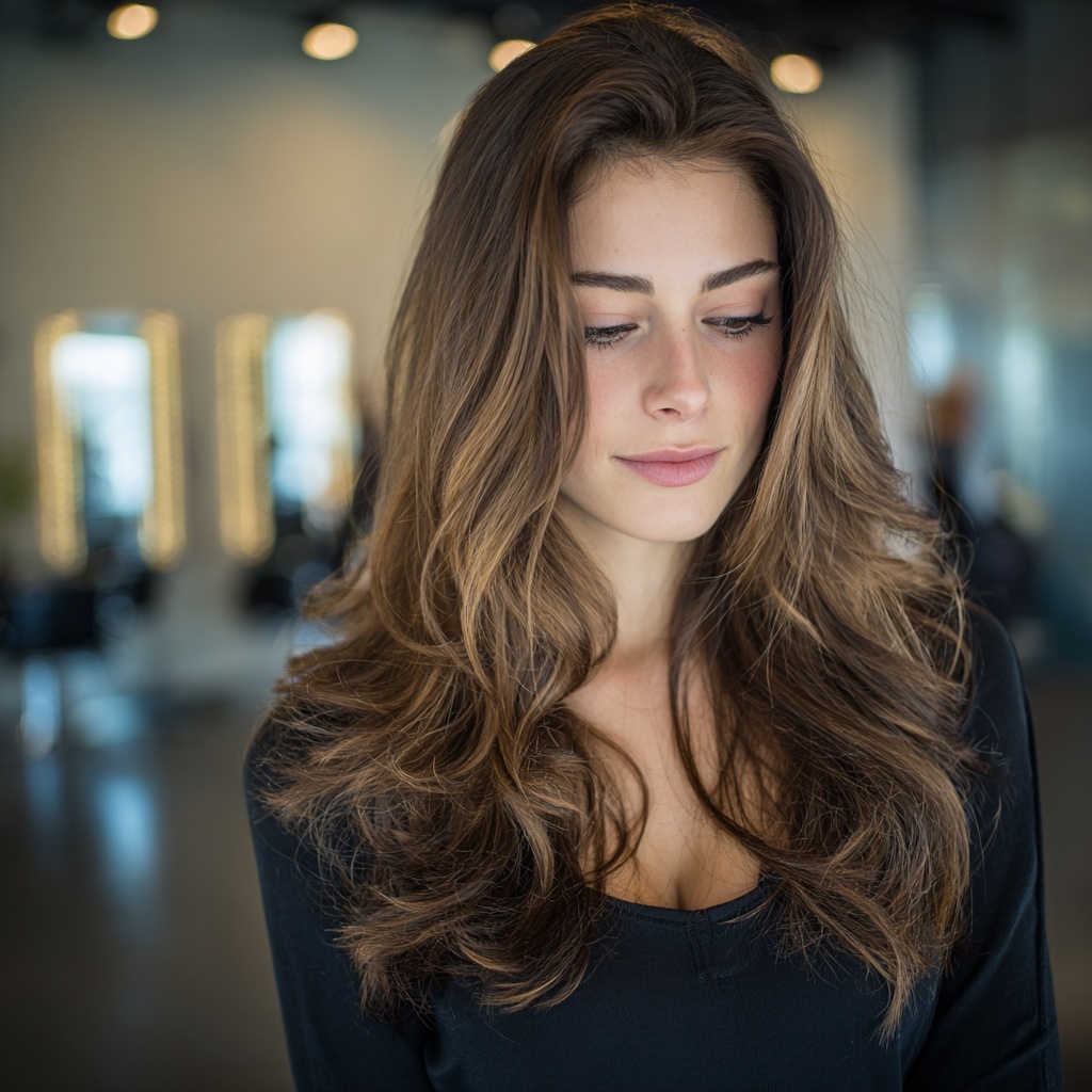 Blackened Chestnut Fade for Subtle Warmth