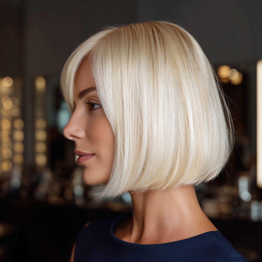 Butter-Ivory Bob With Clean Reflection