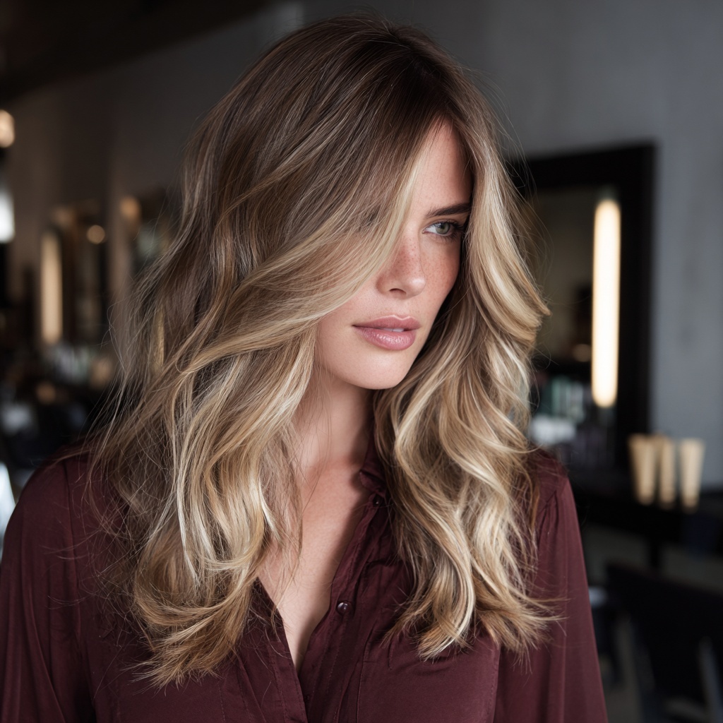 Champagne-Ash Balayage With Soft Diffusion
