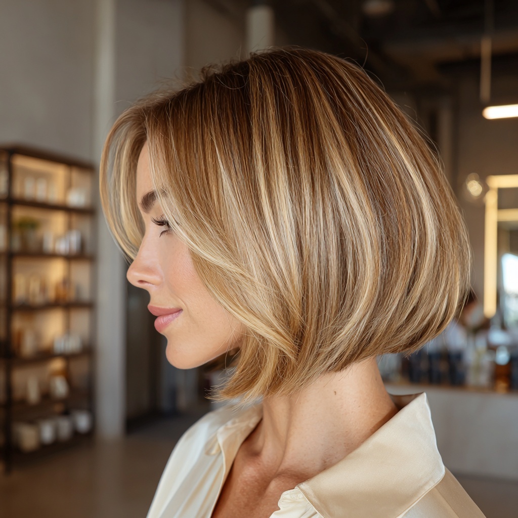 Champagne Glow Bob for Refined Radiance