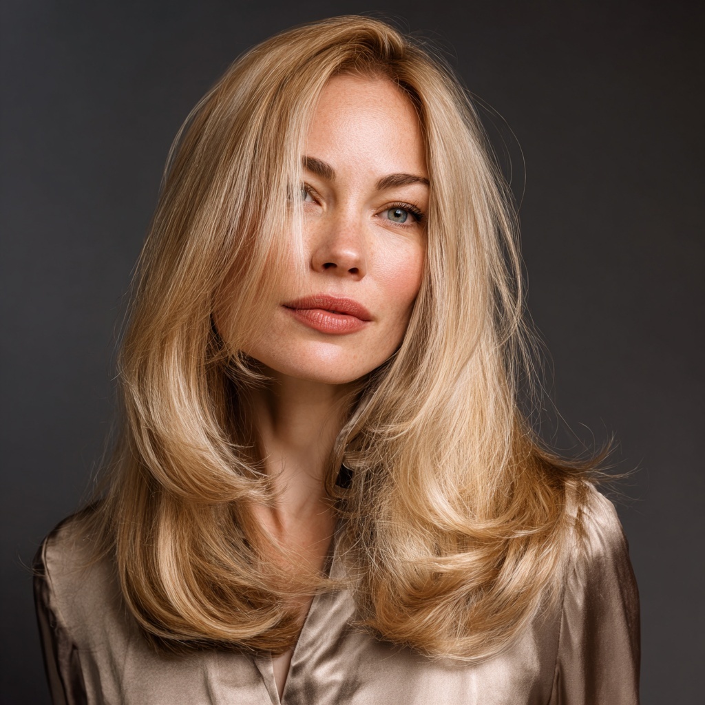 Champagne Satin Blonde for Soft Reflection