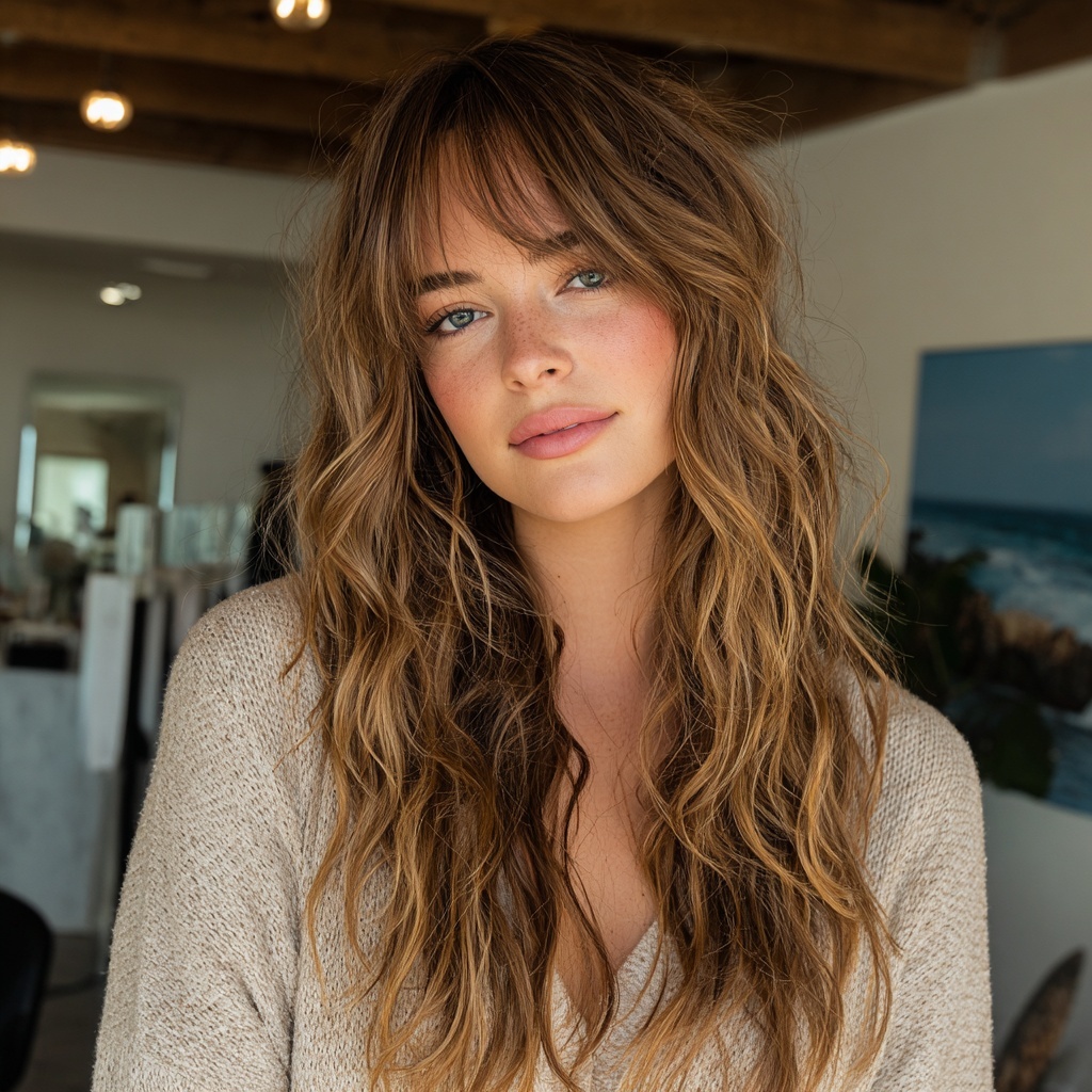 Coastal Waves with Soft Curtain Fringe