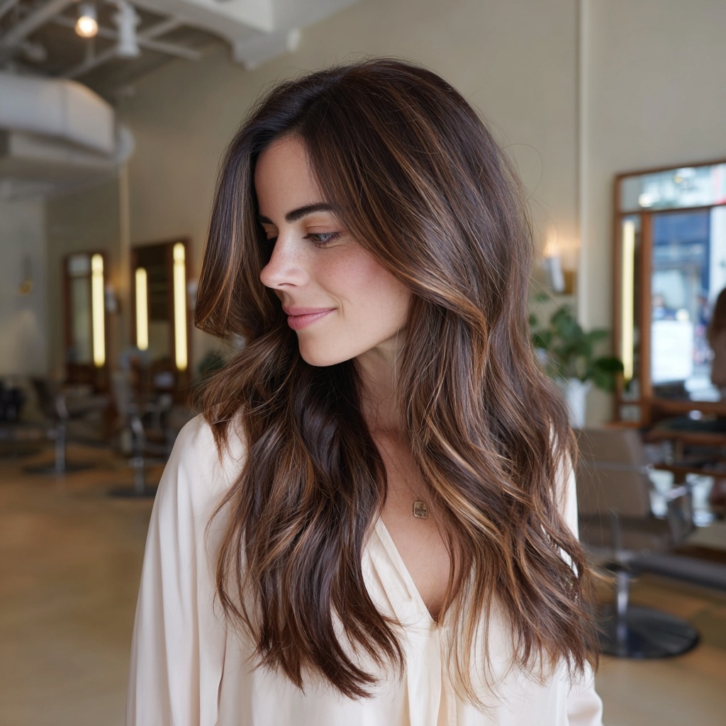 Cocoa Balayage for Easy Depth