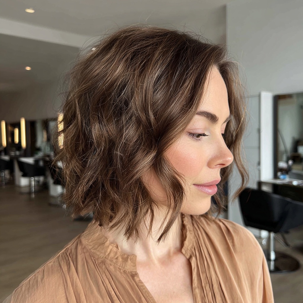 Cool Mocha Balayage Bob for Effortless Depth