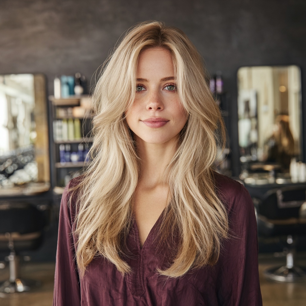 Cream Soda Blonde Layers With Soft Lift