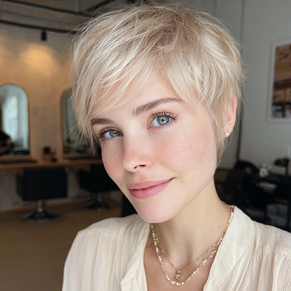 Cropped Undercut Pixie Carrying Gentle Volume