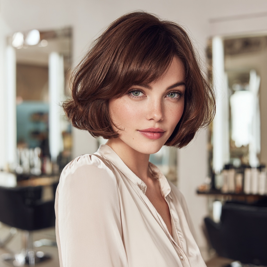 Crown-Lift C-Cut Bob with Subtle Air