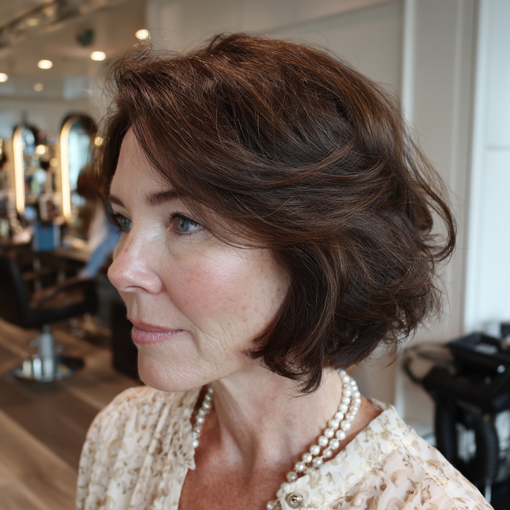 Crown-Lifted Butterfly Bob with Full Volume