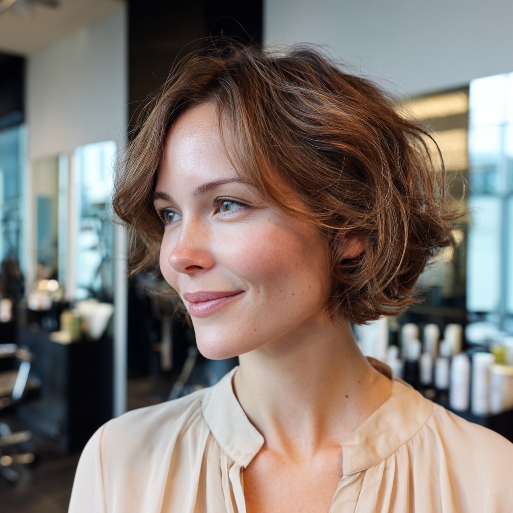 Crown-Lifted Hybrid Bob with Light Structure