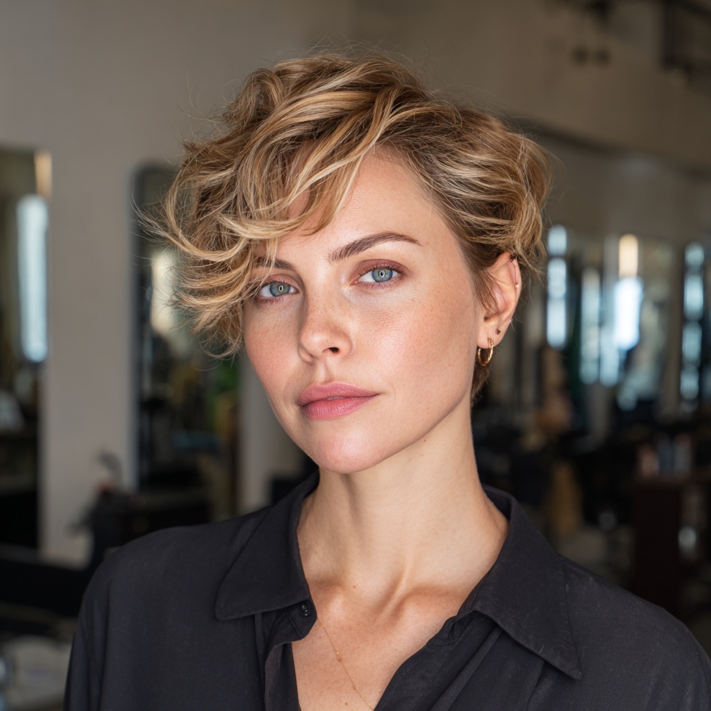 Crown-Shaped Pixie Balancing Form and Flow