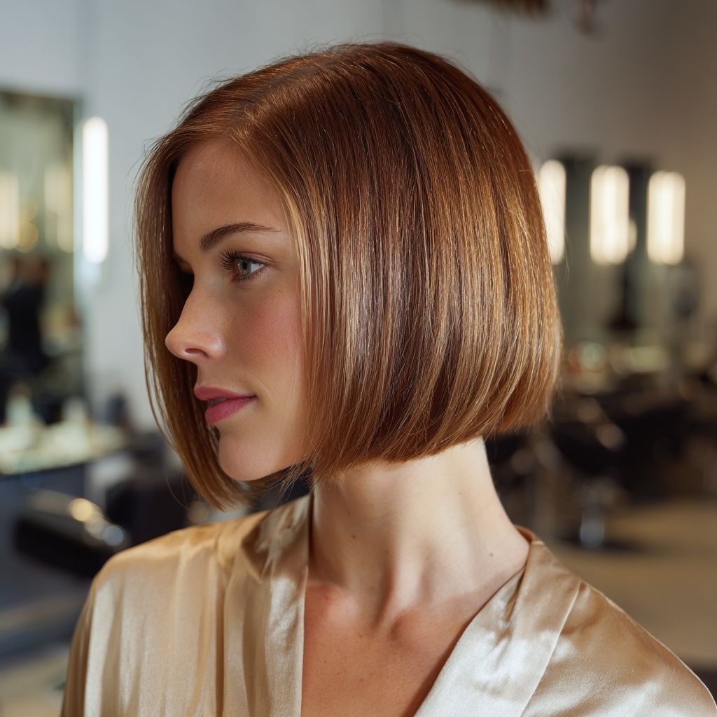 Curved Jawline Bob with Soft Precision