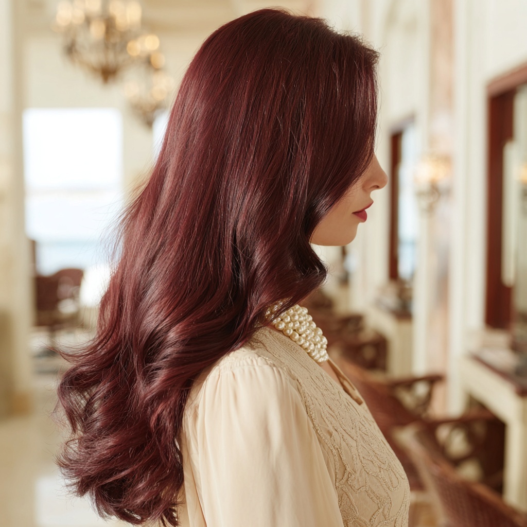 Deep Burgundy Gloss for Classic Elegance