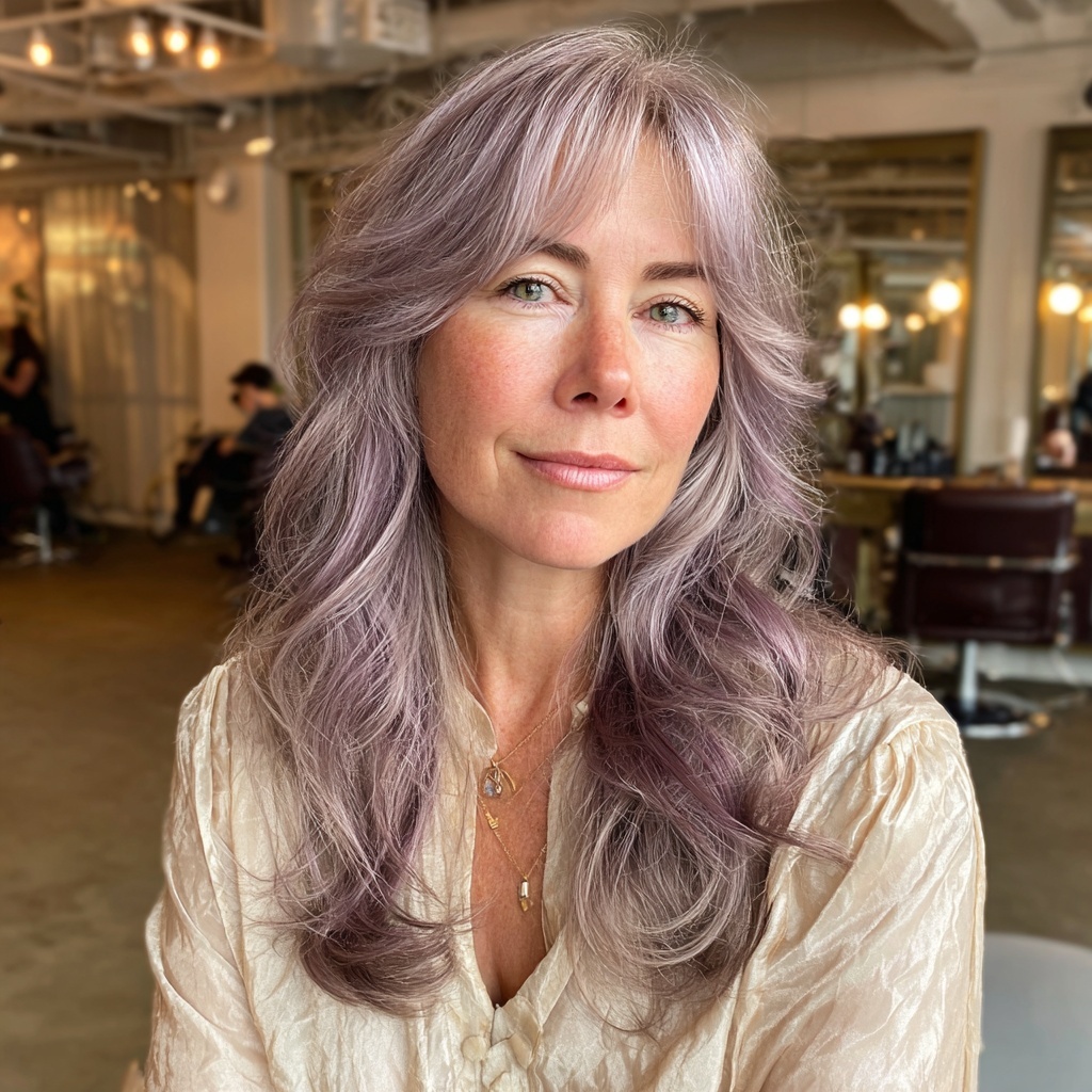 Dusty Lilac Shag for Retro Softness