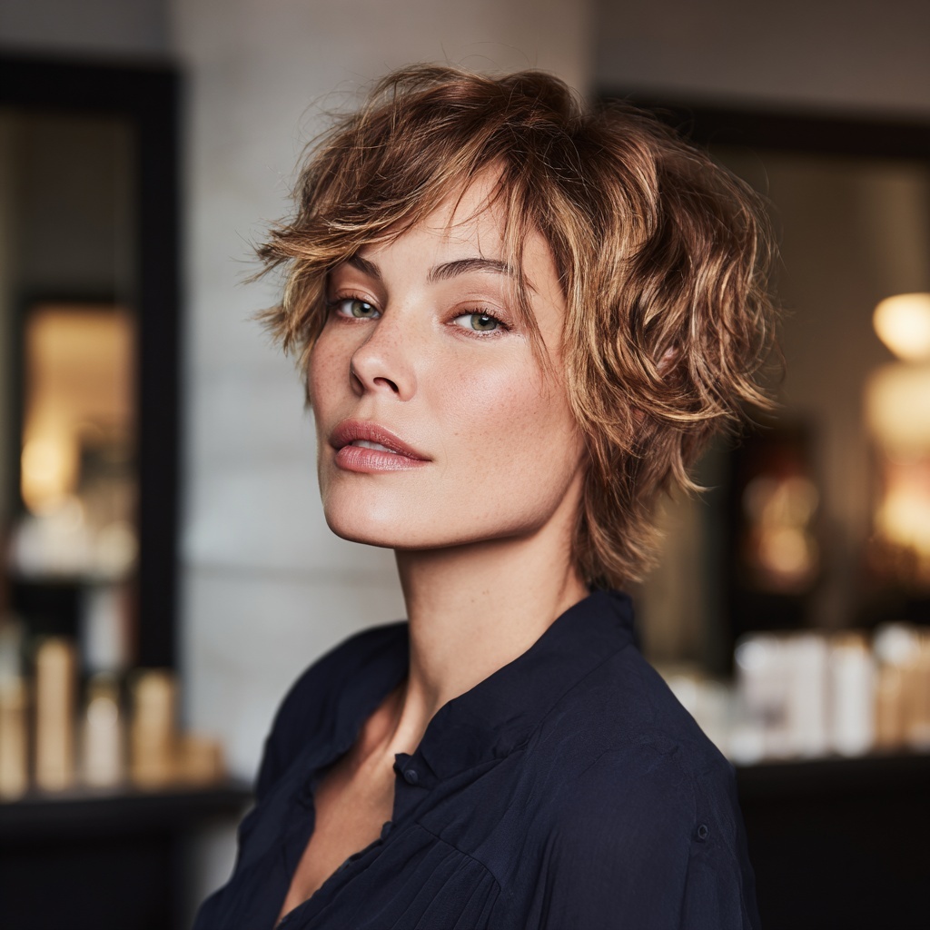 Feathered Layer Pixie Showing Polished Lift