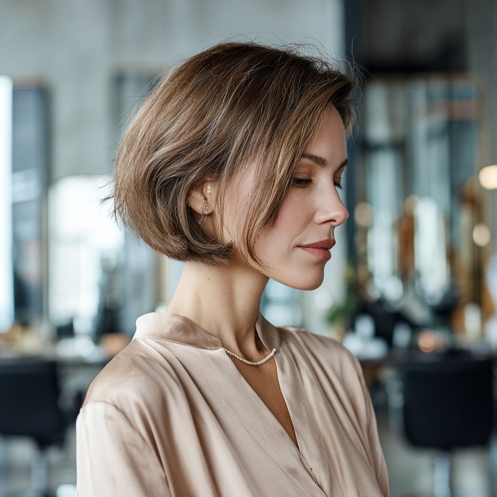 Gentle Motion C-Cut Bob with Natural Flow