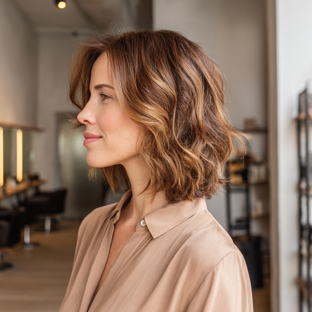 Glazed Honey Micro Highlight Bob for Soft Radiance