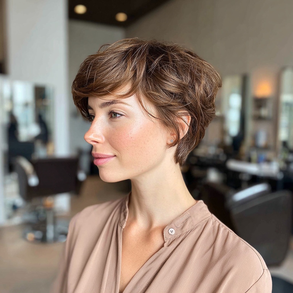 Hazelnut Pixie With Gentle Contour